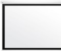 Ekonomiczny ekran projekcyjny Kauber White Label 210x210 (1:1) z czarnymi ramkami