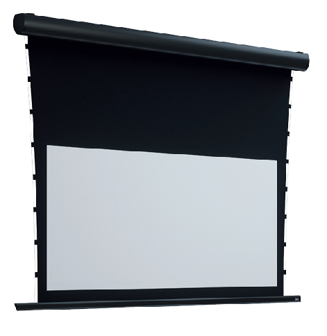 Ekran z napinaczami Adeo Rugby Pro 407 (16:9) tensio w czarnej kasecie